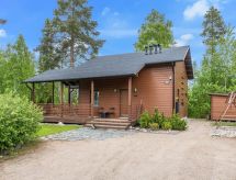 Knusse houtblokvilla aan het meer bij Vuokatti, met sauna en laadpaal - thumbnail 2