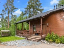 Knusse houtblokvilla aan het meer bij Vuokatti, met sauna en laadpaal - thumbnail 1