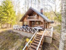 Authentieke Finse blokhut aan het Vesijärvi-meer, Asikkala - thumbnail 1