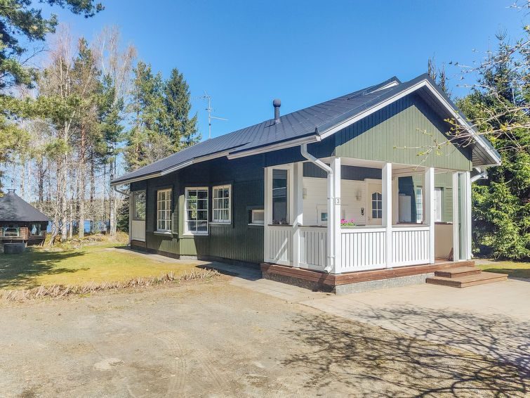 Aan het meer: Rustiek vakantiehuis Villa Heikinniemi in Hartola in Hartola