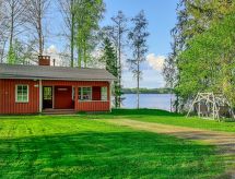 Knusse houten cabine direct aan het meer in Suodenniemi - thumbnail 2