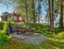 Knusse houten cabine direct aan het meer in Suodenniemi - thumbnail 6