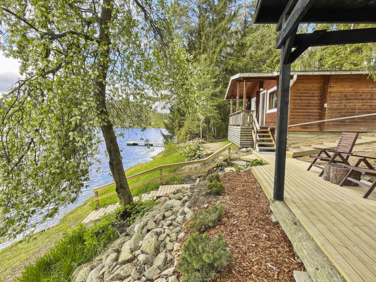 Sauna en rust aan het meer in vakantiehuis Hellinki, Virrat in Virrat