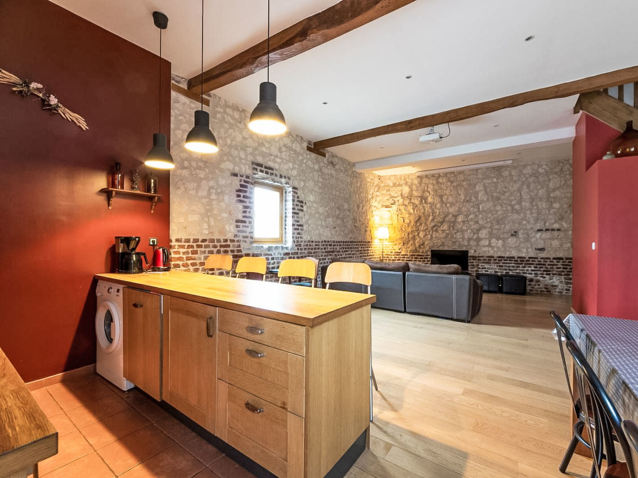 Liebevoll renoviertes Ferienhaus als Teil eines kleinen Bauernhauses mit abgesc - Binnen