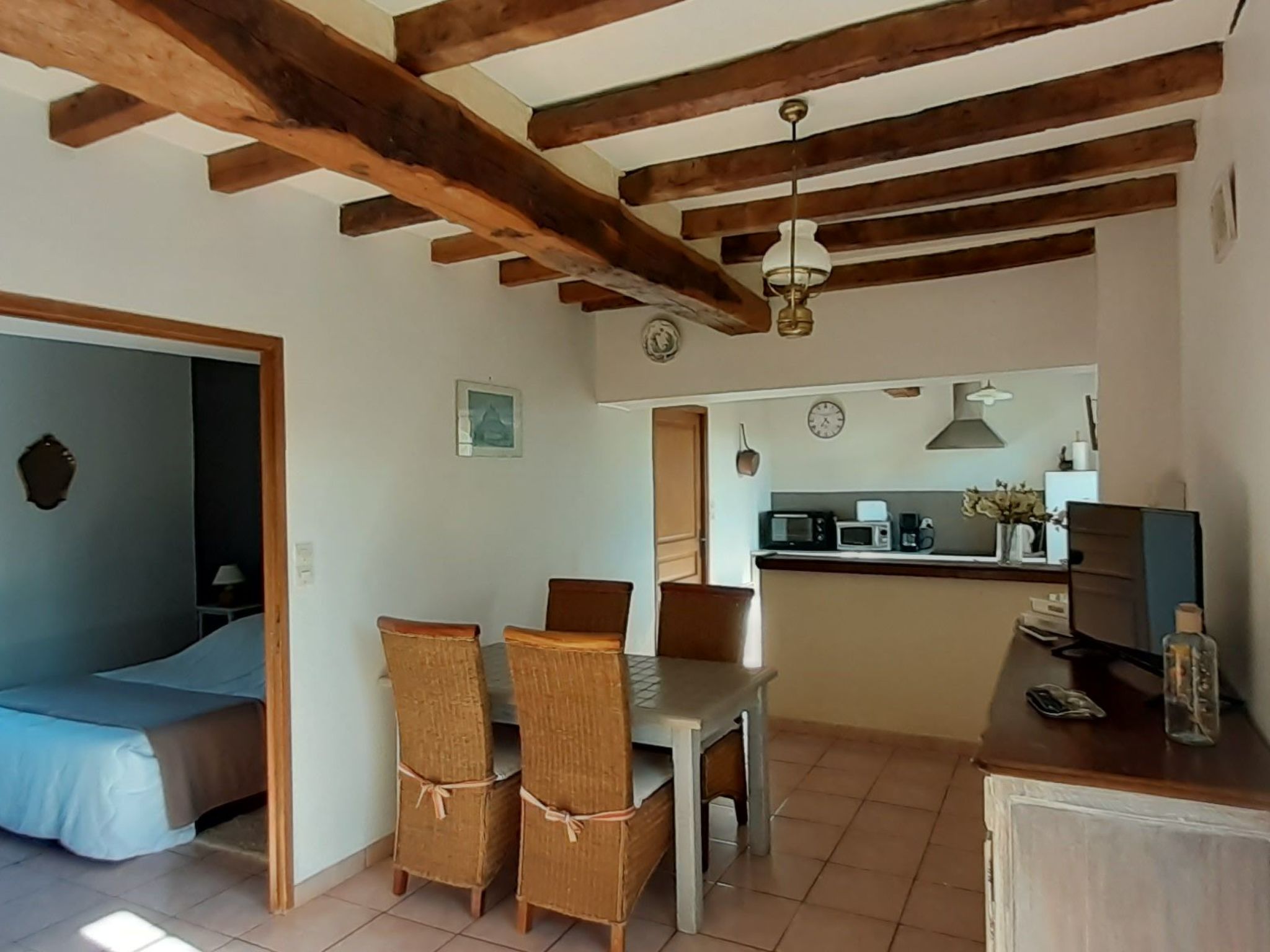 Normannisches Ferienhaus mit Charme les châtaigniers 1 Zimmer-Binnen