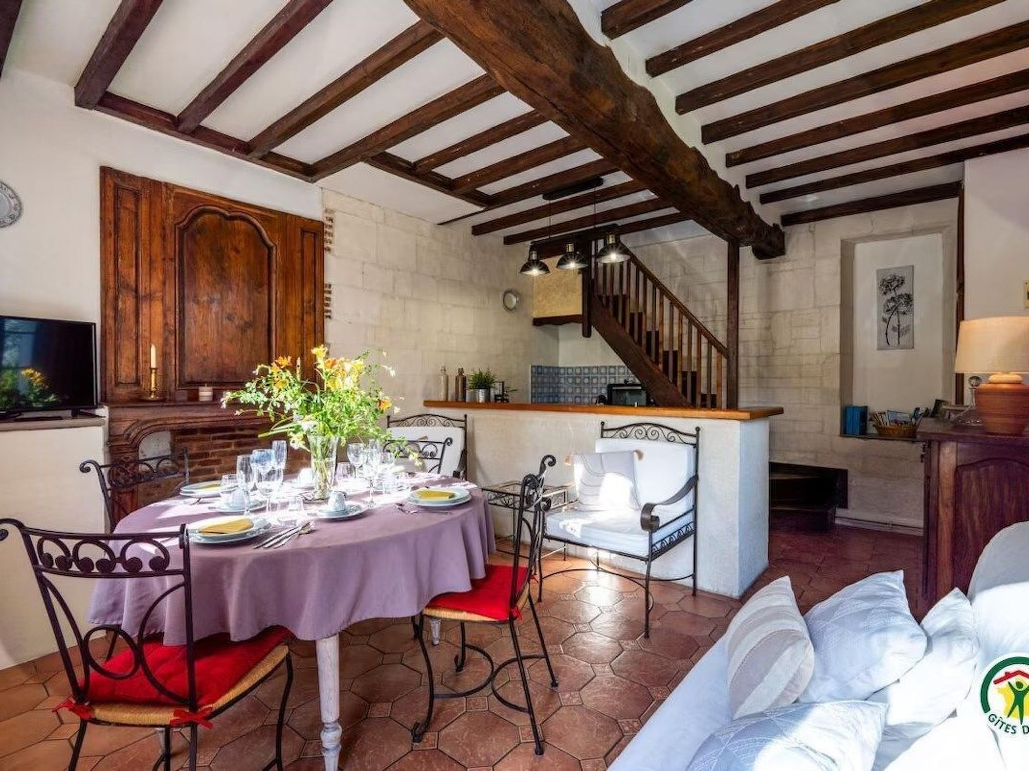 Charmante normannische Ferienwohnung Les chataigniers 2 Zimmer-Binnen
