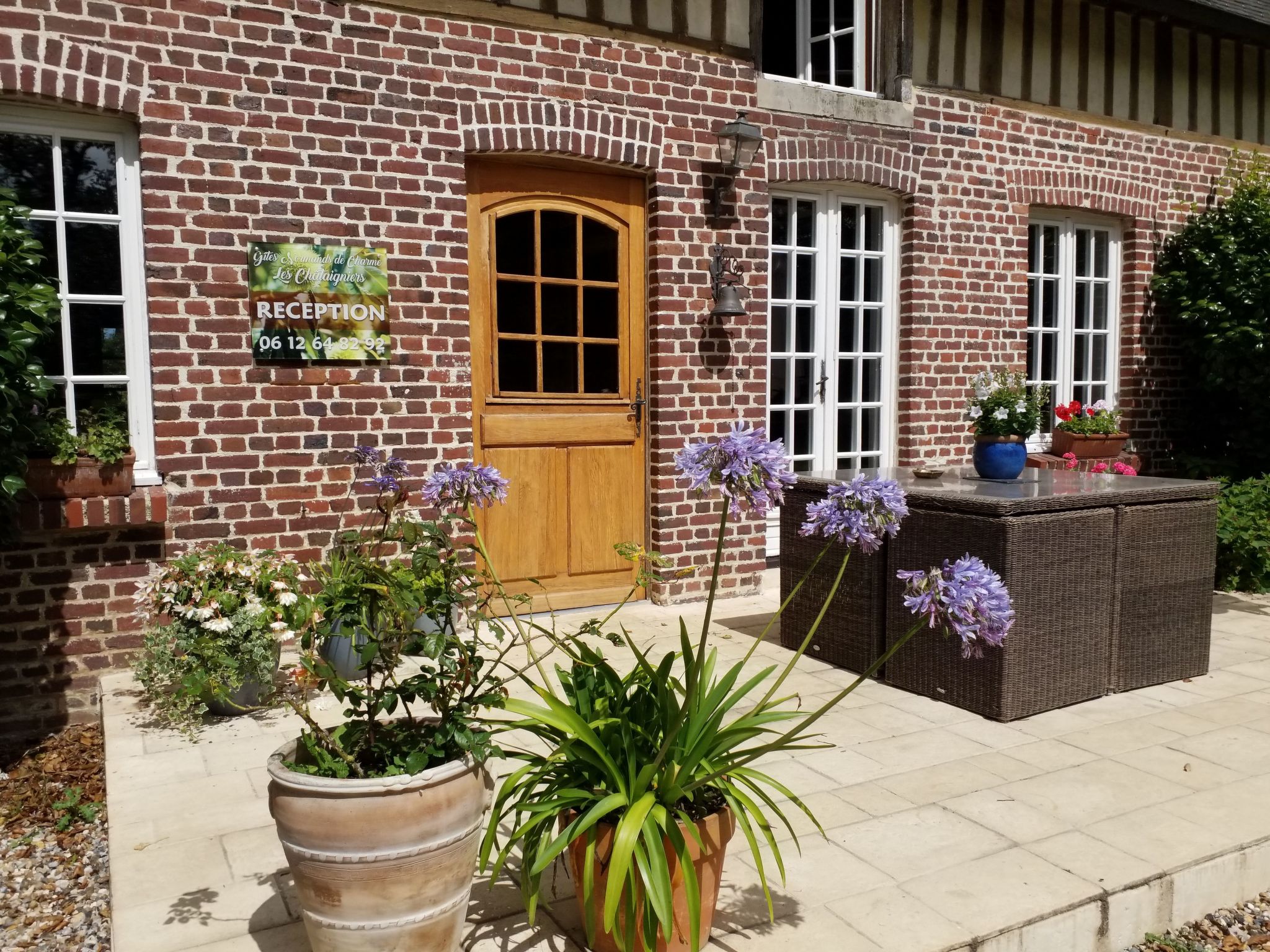 Charmante normannische Ferienwohnung Les chataigniers 2 Zimmer-Binnen