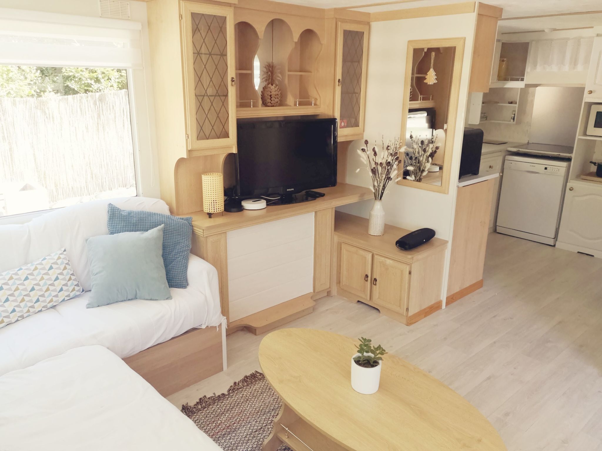 Mobilheim mit privatem Premium-Jacuzzi-Binnen