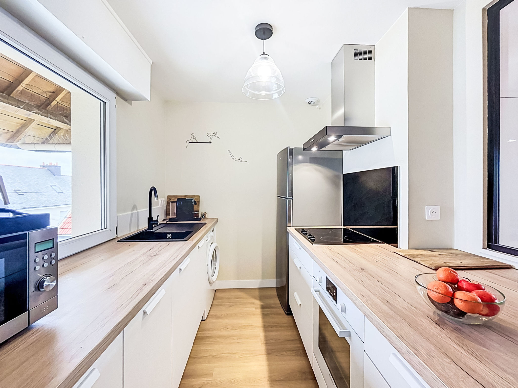 Appartement Belle Vue Mer et Groix – Cuisine et coin repas, photo 12 sur 33