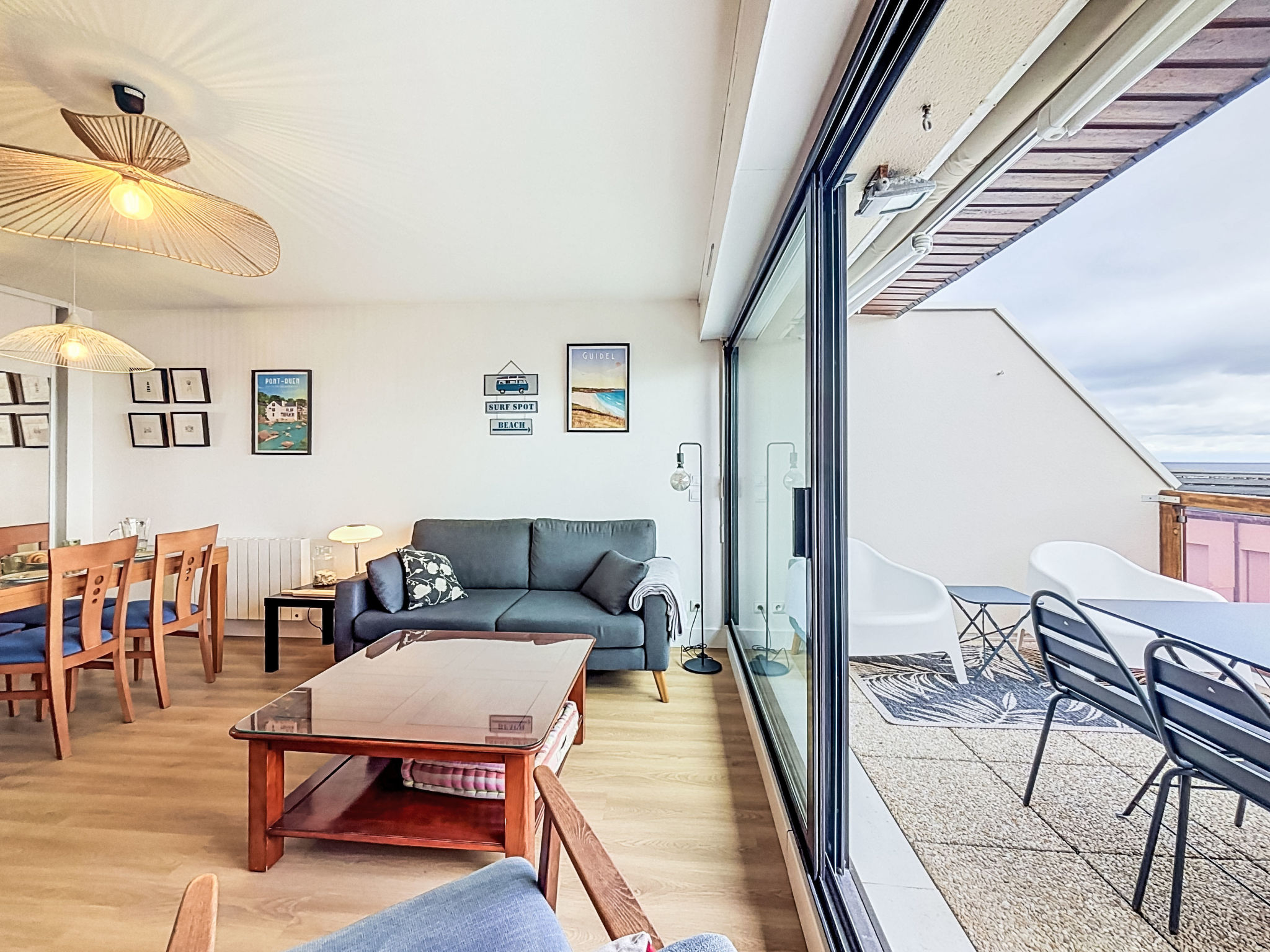 Appartement Belle Vue Mer et Groix – Séjour, photo 2 sur 33