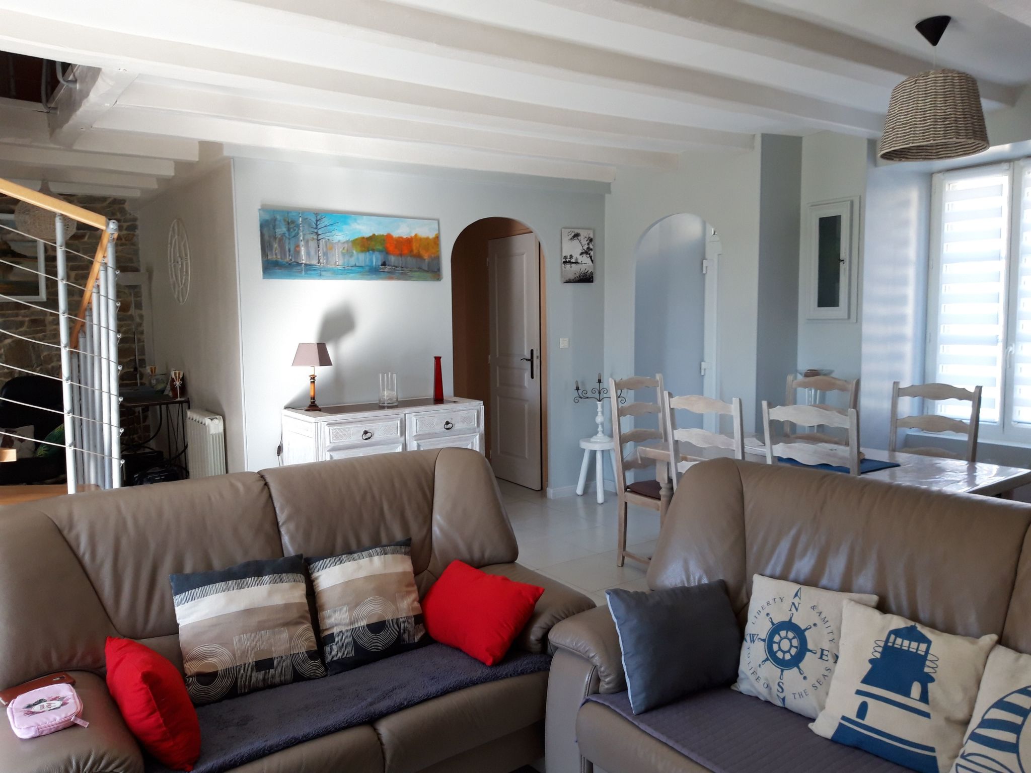 Gite Pamphilienne mit Blick auf Mont Saint Michel-Binnen