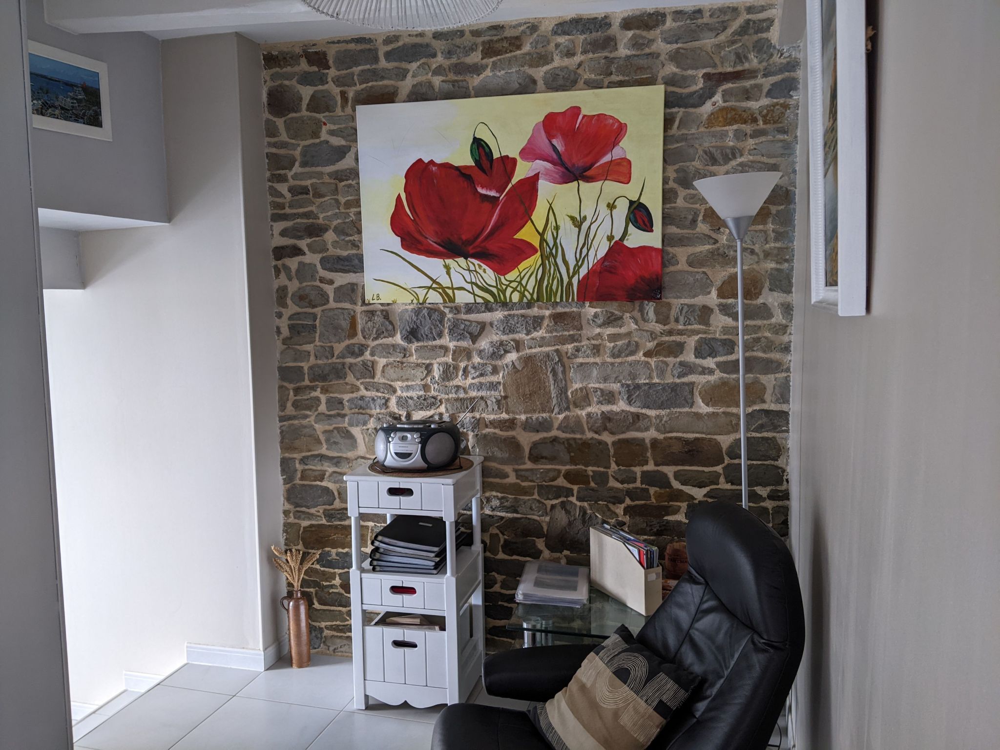 Gite Pamphilienne mit Blick auf Mont Saint Michel-Binnen