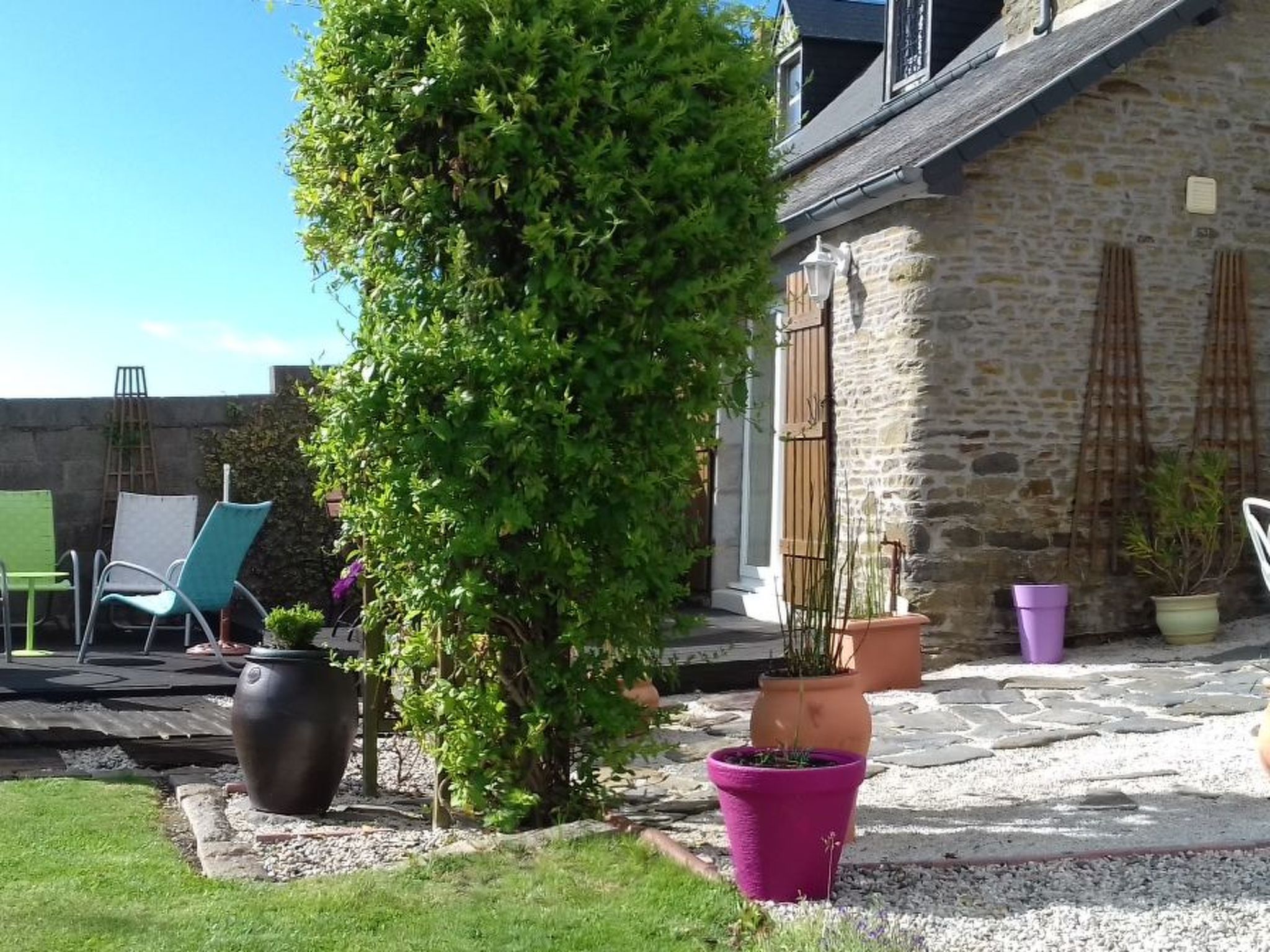 Gite Pamphilienne mit Blick auf Mont Saint Michel-Buiten