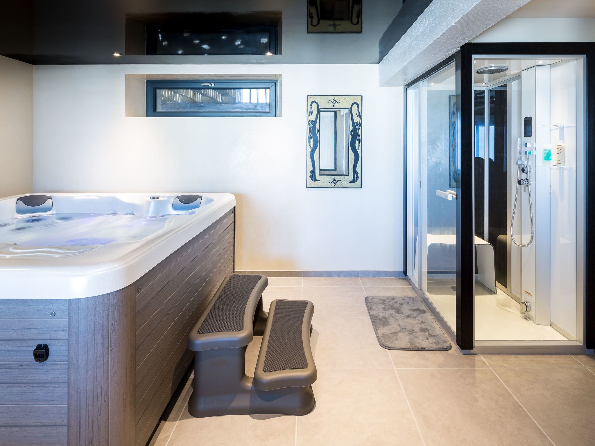 Villa Tante Alice  Meerblick Komfort Villa Alleinlage mit Aufzug Jacuzzi Dampfb-Binnen