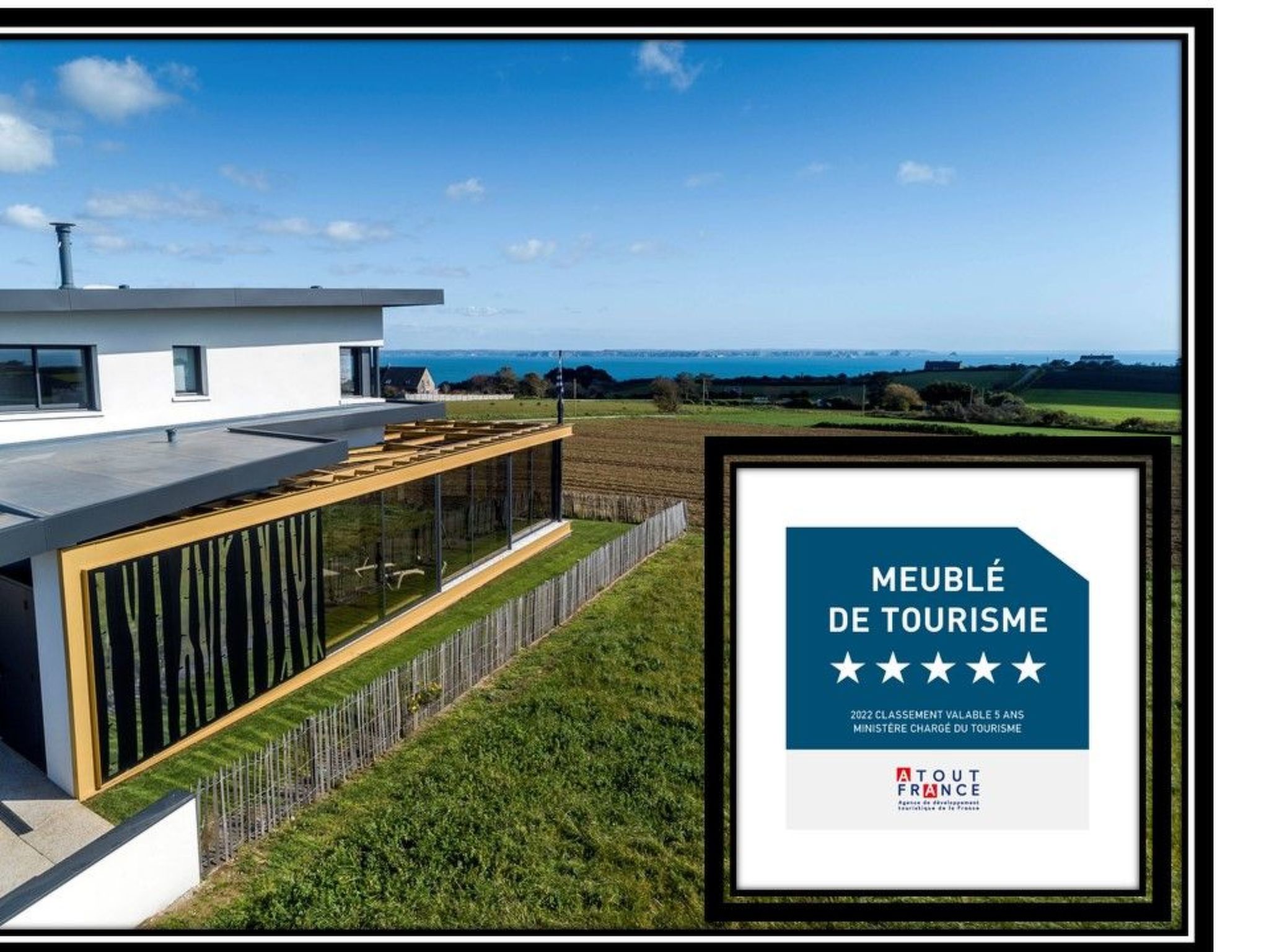 Villa mit Meerblick und privatem Spa - les gîtes de Fabie-Binnen