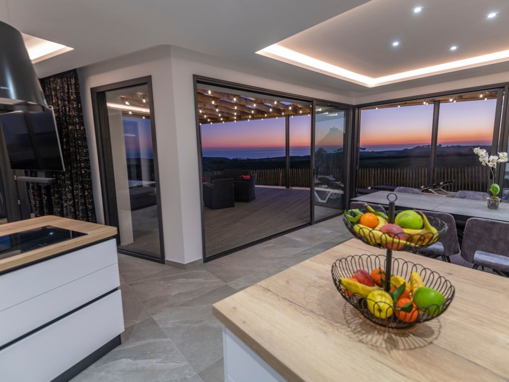 Villa mit Meerblick und privatem Spa - les gîtes de Fabie-Binnen