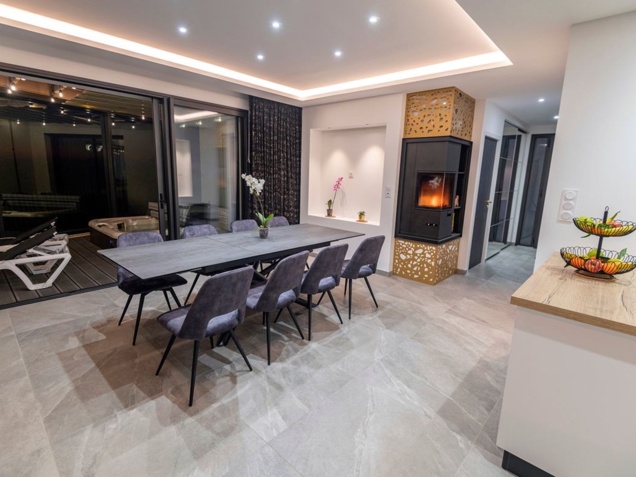 Villa mit Meerblick und privatem Spa - les gîtes de Fabie-Binnen