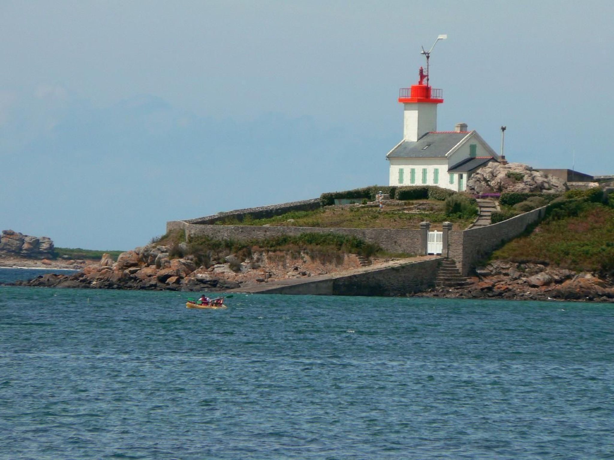 Küstennahes, bretonisches Ferienhaus mit Kamin-Binnen