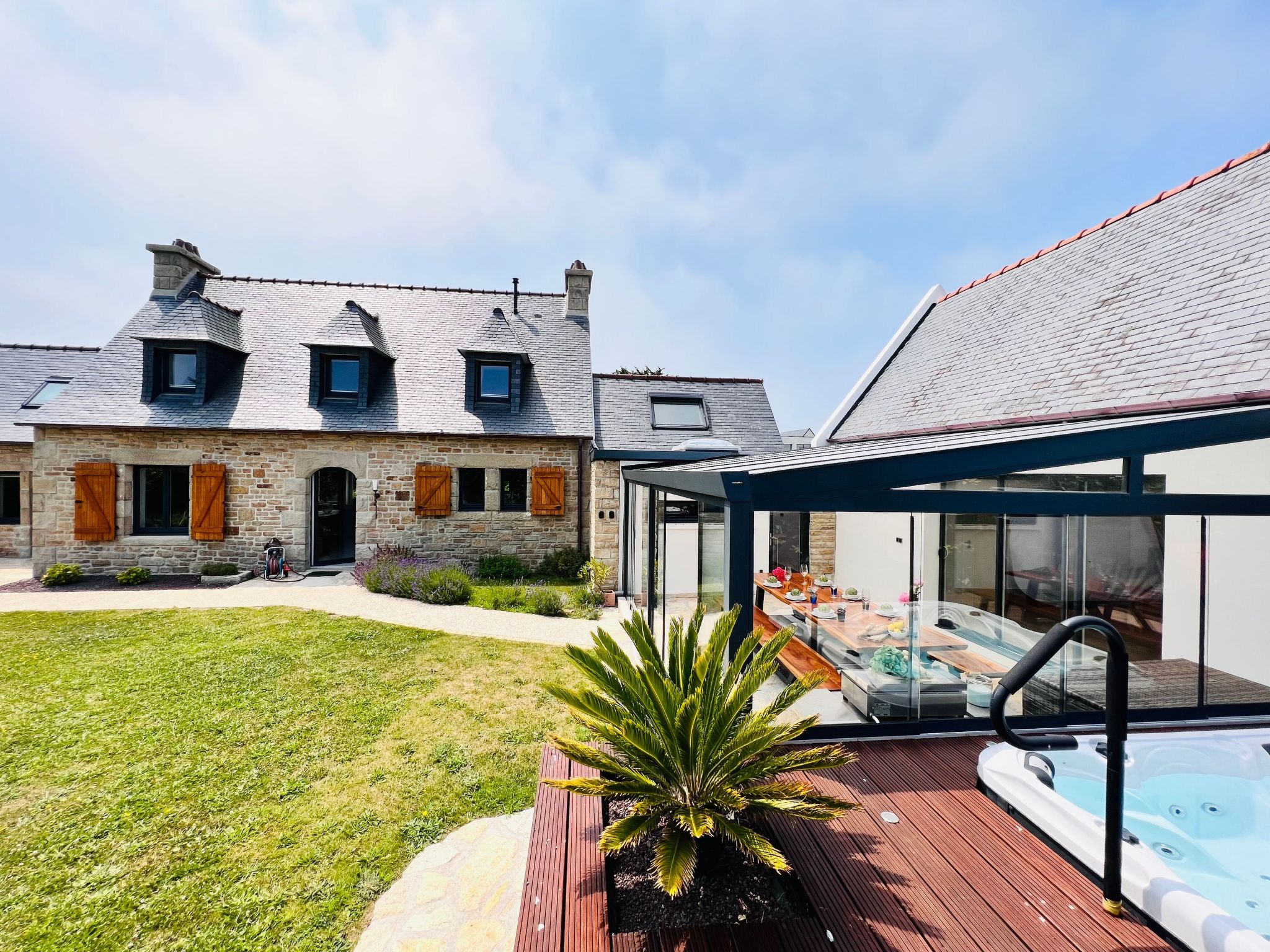 Ferienhaus mit umzäuntem Garten in Brignogan-Plage (Frankreich) und 1 Hund erlaubt