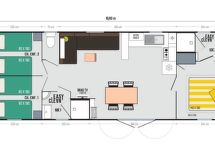 Luxe stacaravan 6 pers. met airco, vlakbij zee in Montalivet - thumbnail 3