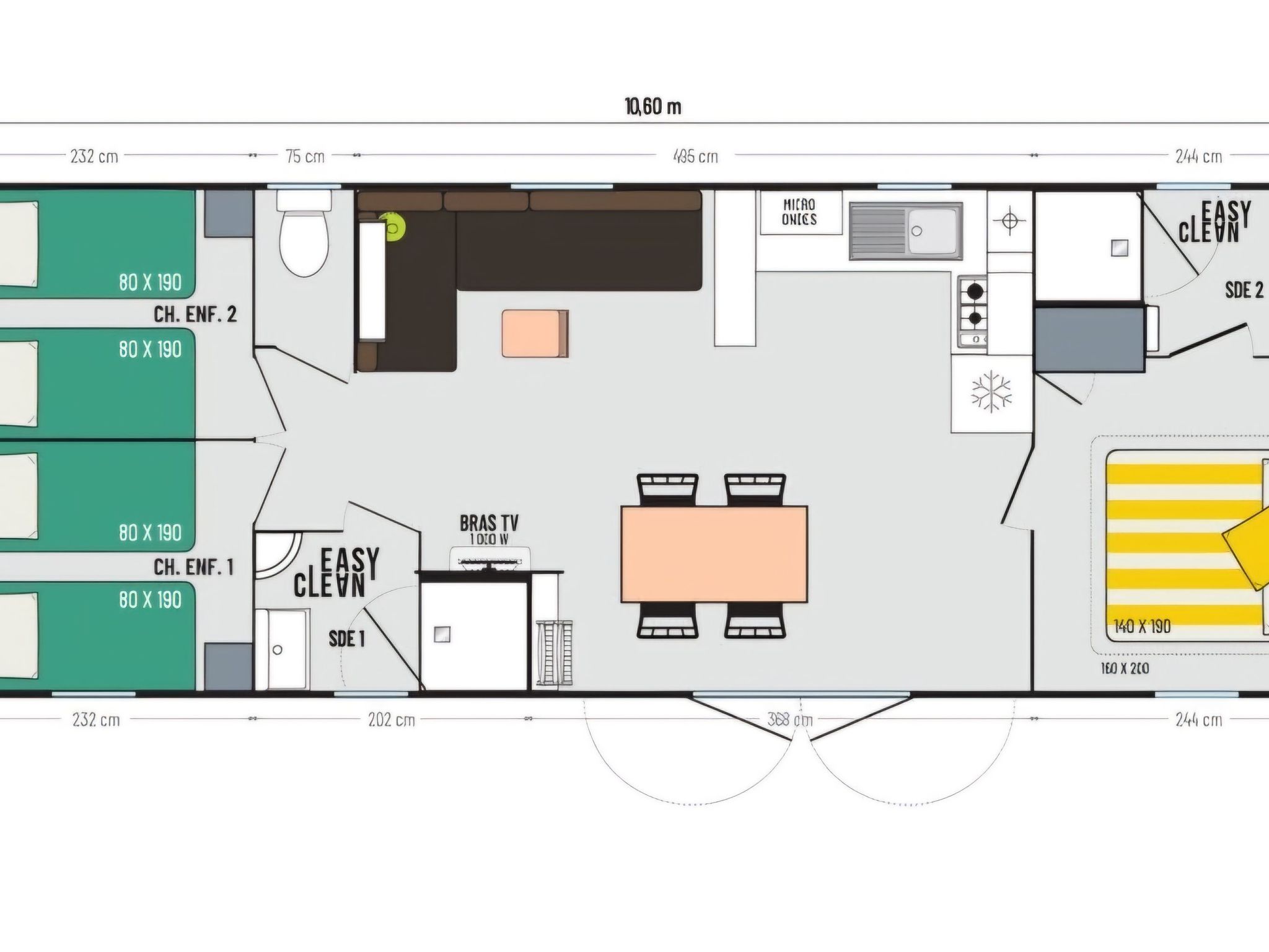Mobil-home tout confort Camping 5 à Montalivet-Binnen