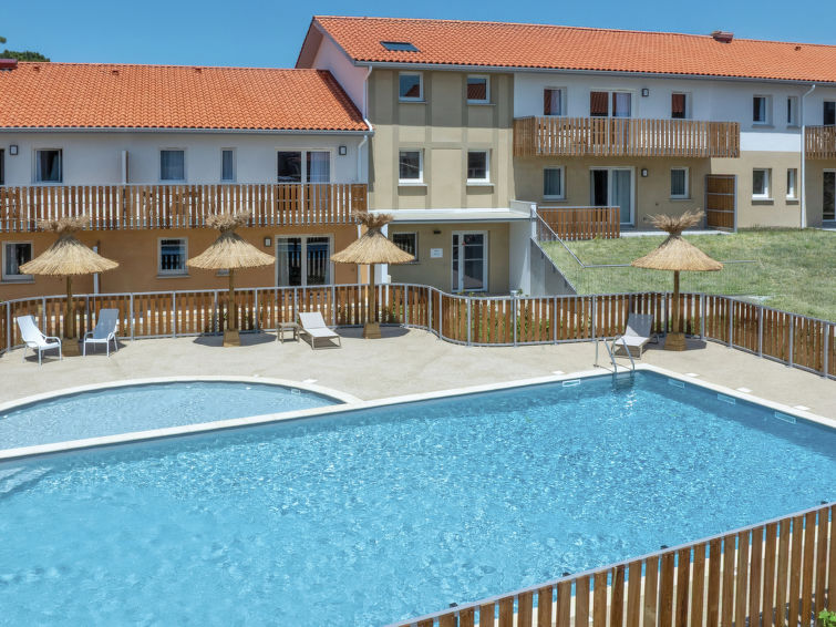 Op 650 m van zee: Ruim appartement Bleu Canopée in Mimizan in Mimizan