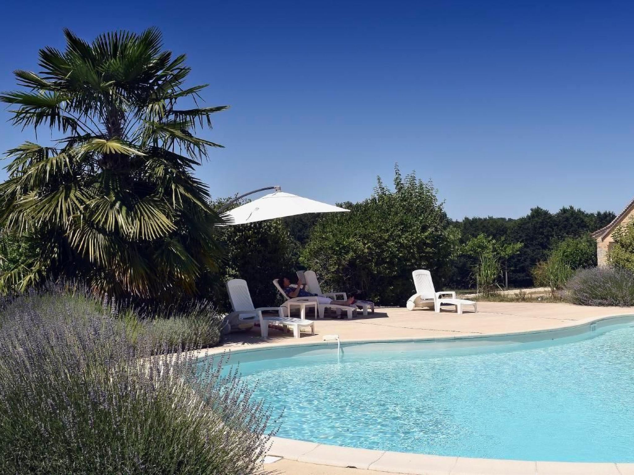 Swimmingpool, ruhig auf dem Land für zwei-Binnen