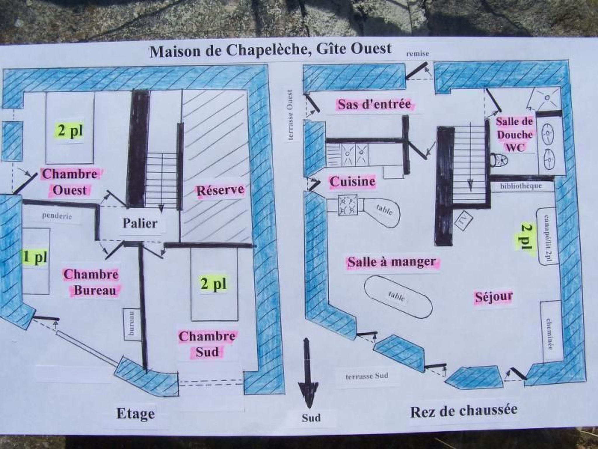 Gîte de Chapelèche Les Châtaigniers für 7 Pers.-Binnen