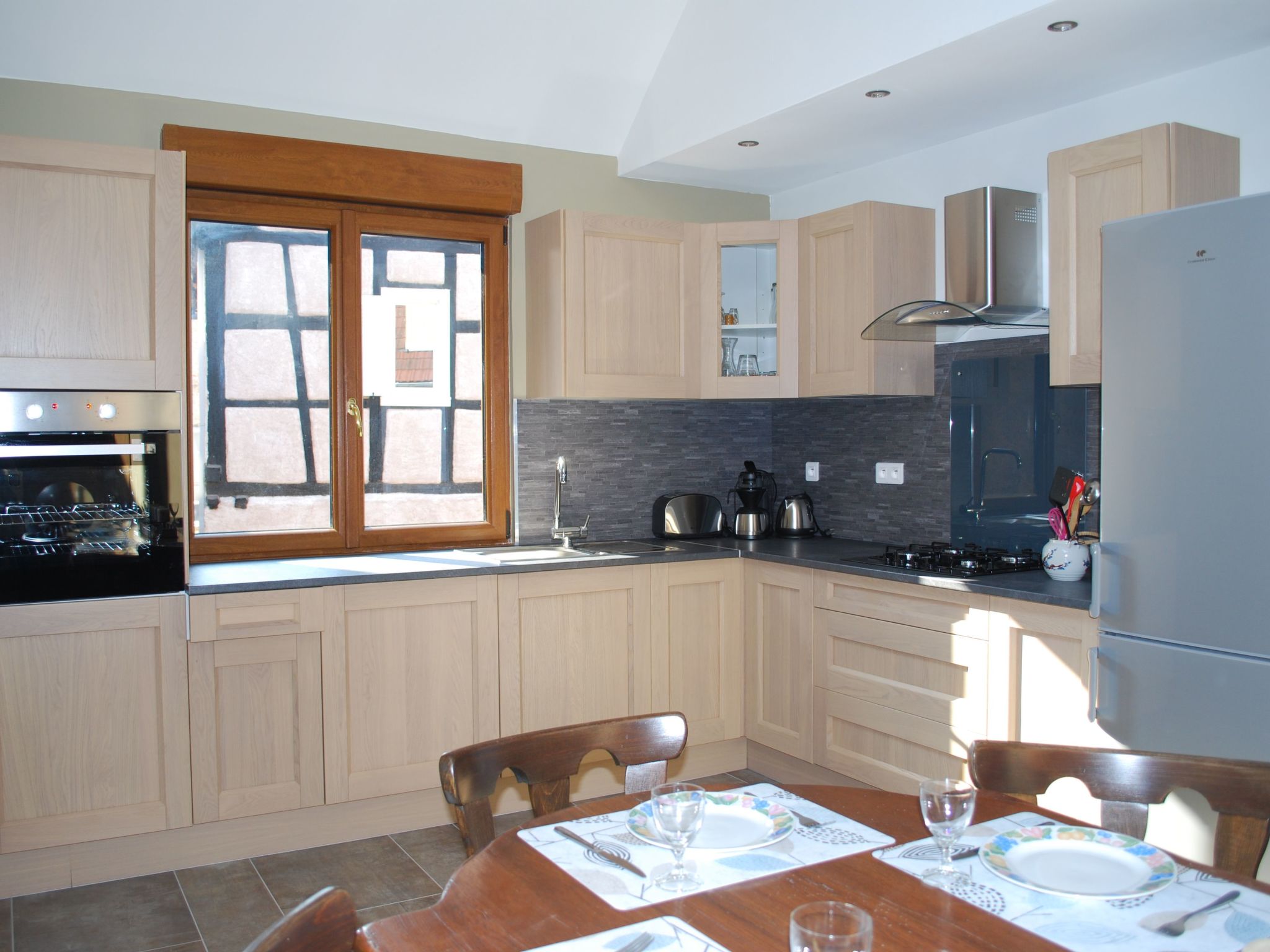 Mit Gemeinschaftsgarten und Grill