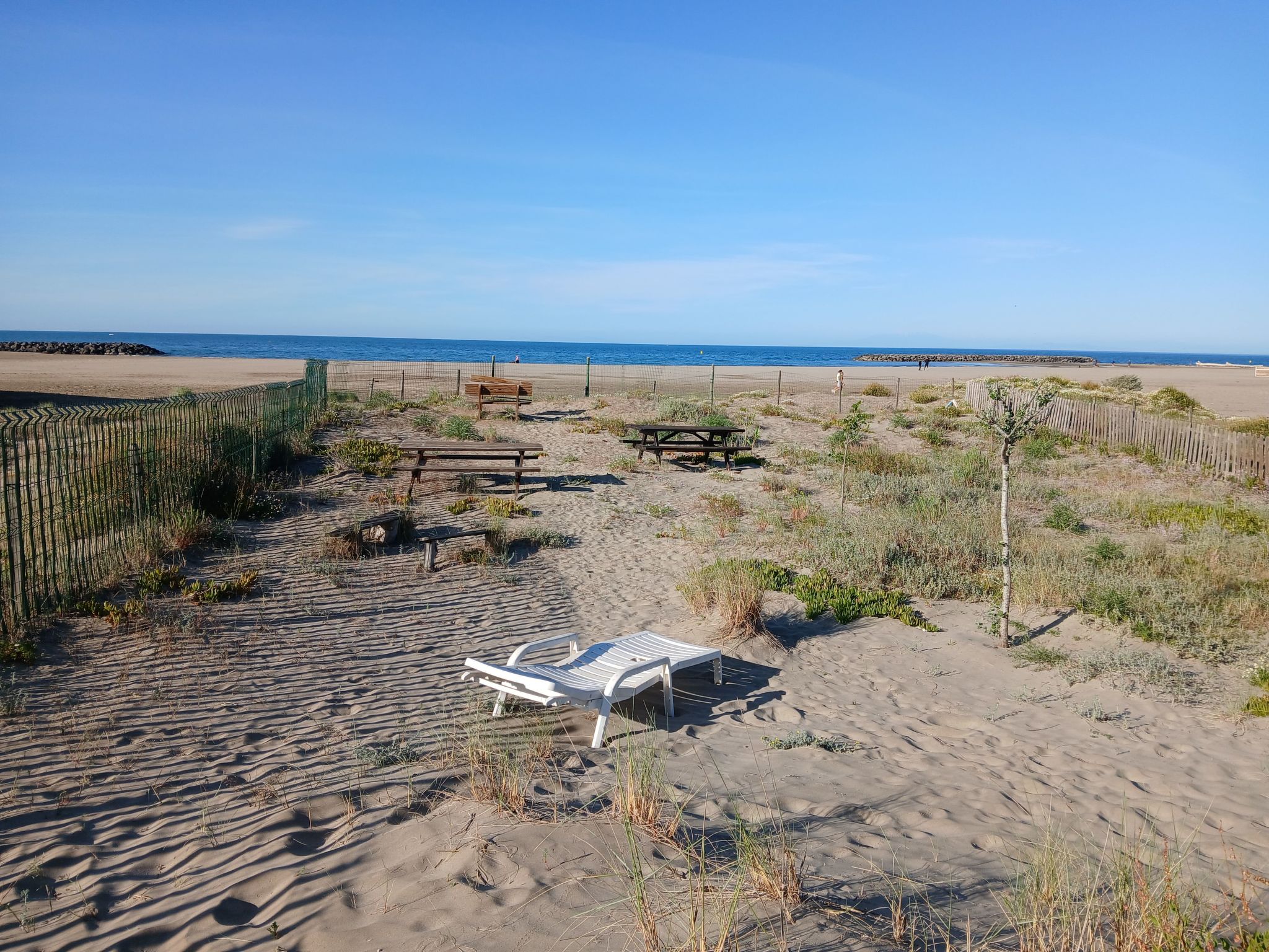 Mobilheim "Les Dunes" mit Blick auf das Wasser-Binnen