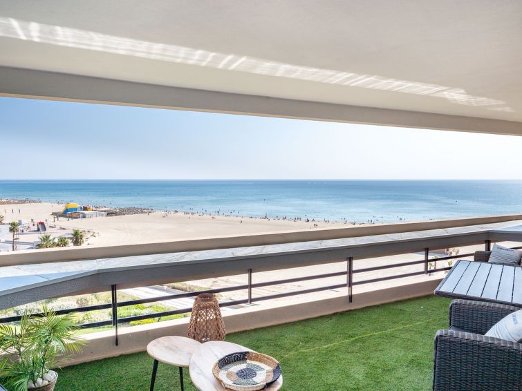 Aan zee: Appartement met zeezicht in Canet-Plage in Canet-Plage