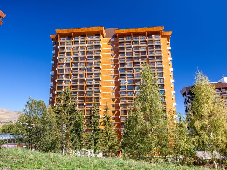 Verwarmd zwembad en bergzicht bij appartement Soyouz Vanguard in Le Corbier
