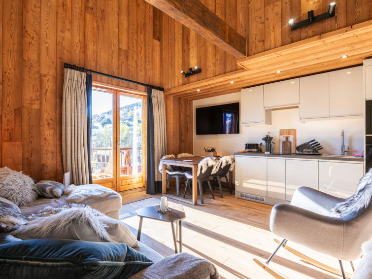 Appartement met verwarmd zwembad en bergzicht in Saint Sorlin d'Arves in Saint-Sorlin-d´Arves