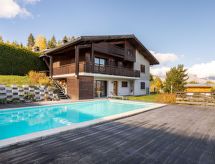 Ruim chalet voor 14 personen aan de skipiste met verwarmd privézwembad - thumbnail 1
