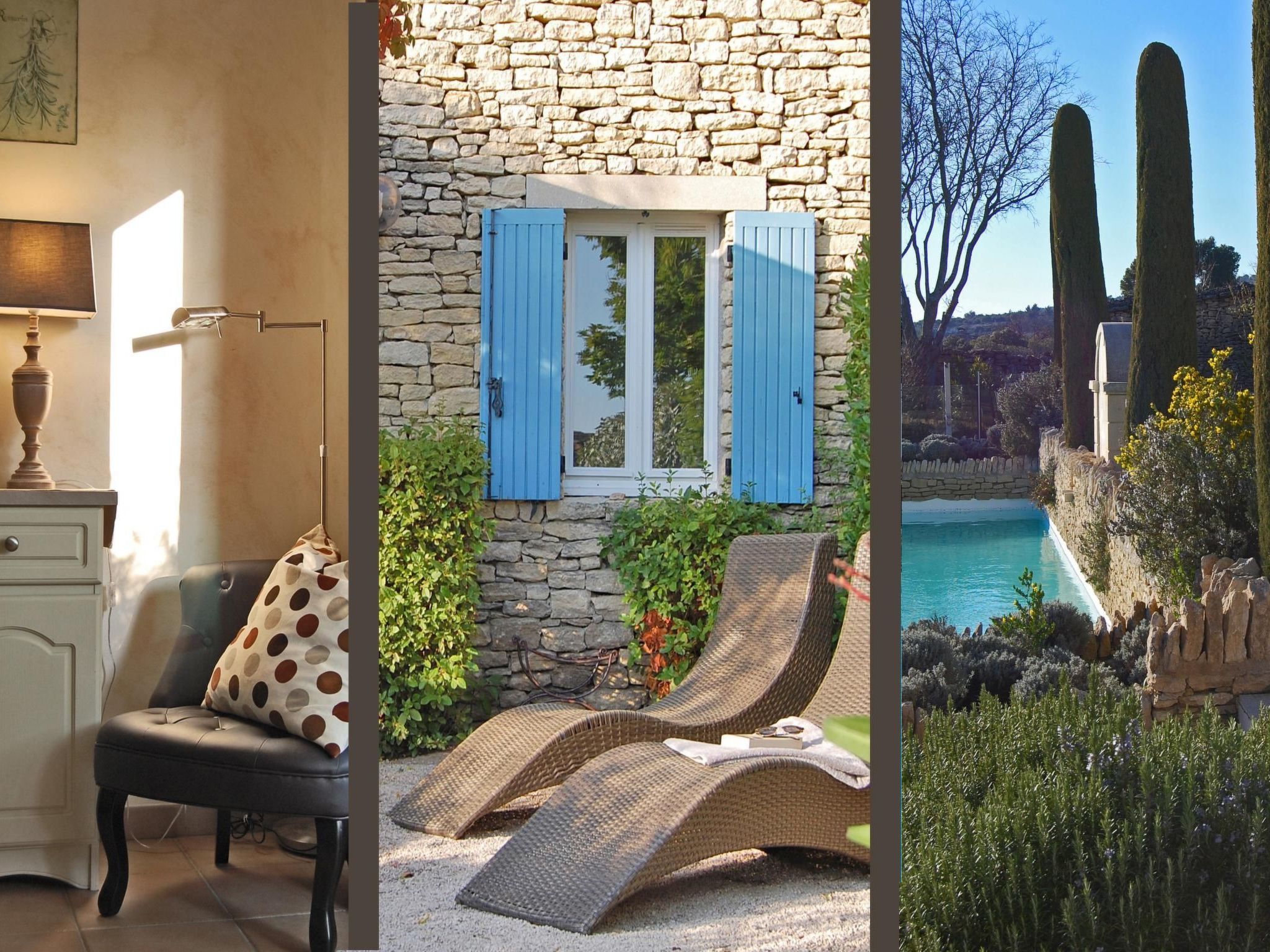 Ferienhaus in Gordes (Frankreich) und 1 Hund erlaubt