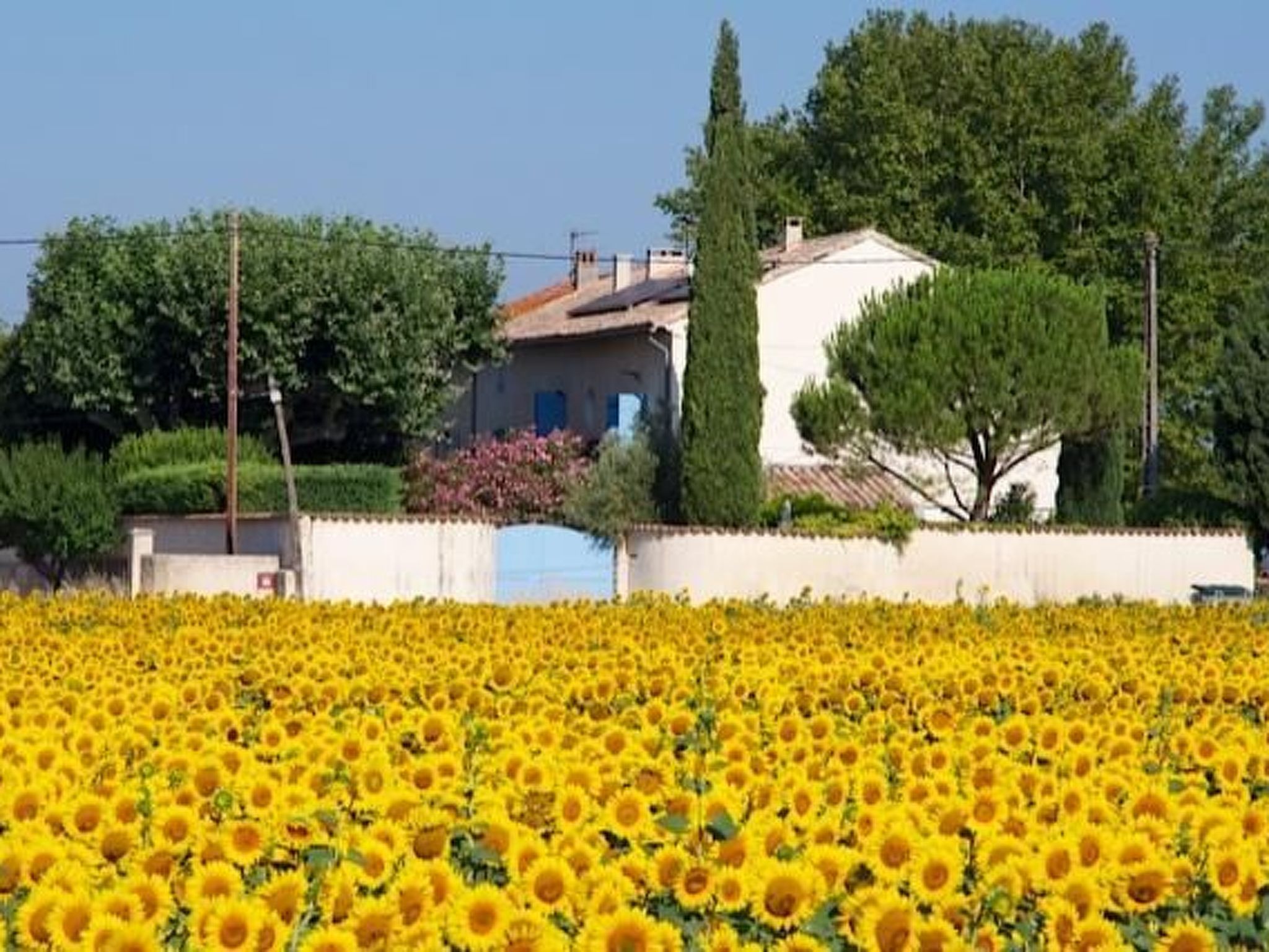 Bauernhaus mit Garten und Pool mit Bergblick