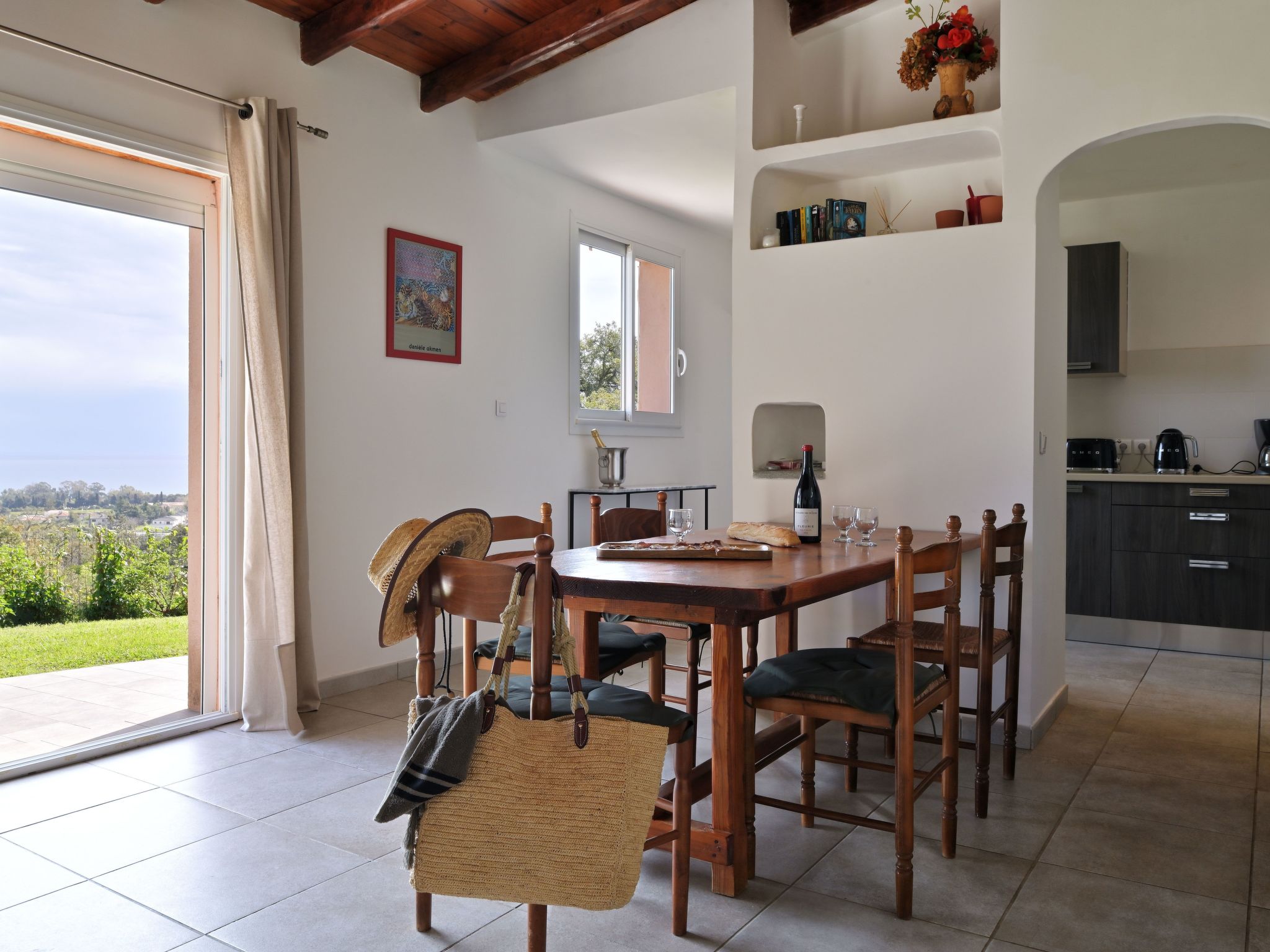 Weingut Punta della Guardia Panorama von Macchia und Meer-Drinnen