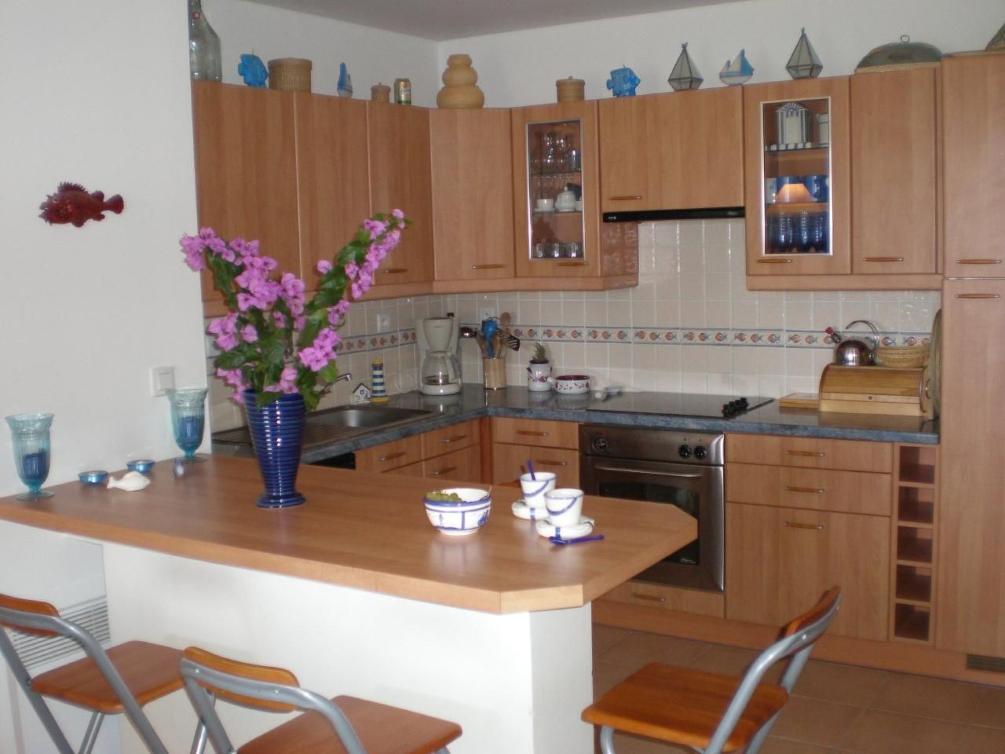 Pont de bateau, Meerblick mit privatem Pool-Drinnen