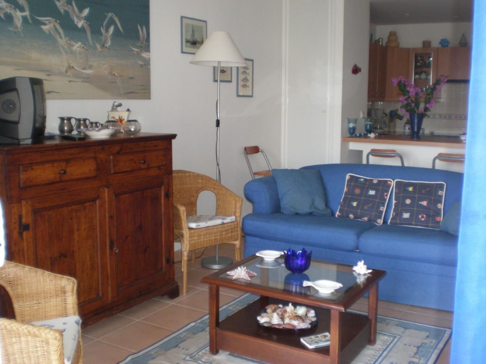 Pont de bateau, Meerblick mit privatem Pool-Drinnen