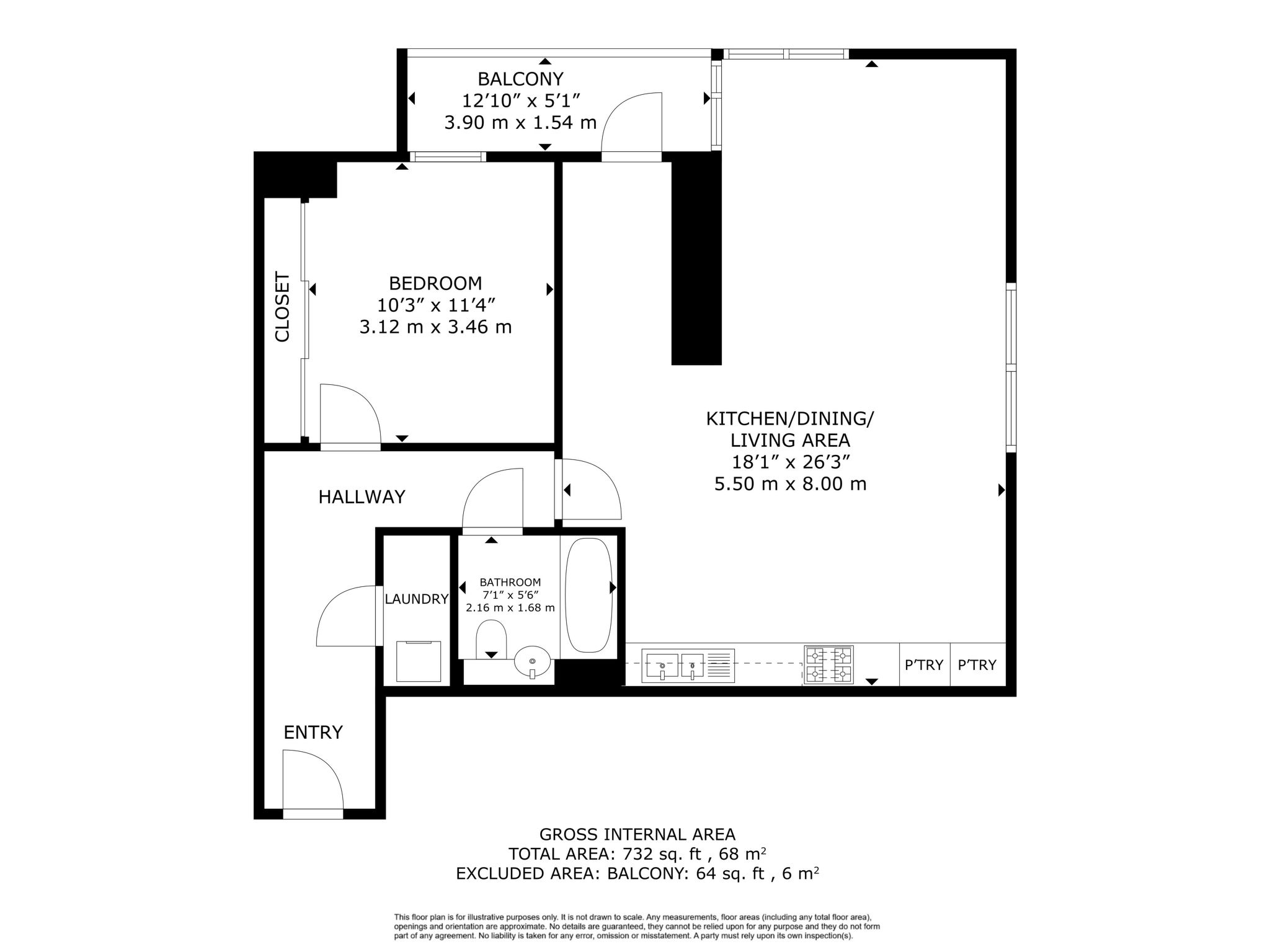 Canary Heights 2bed - Binnen
