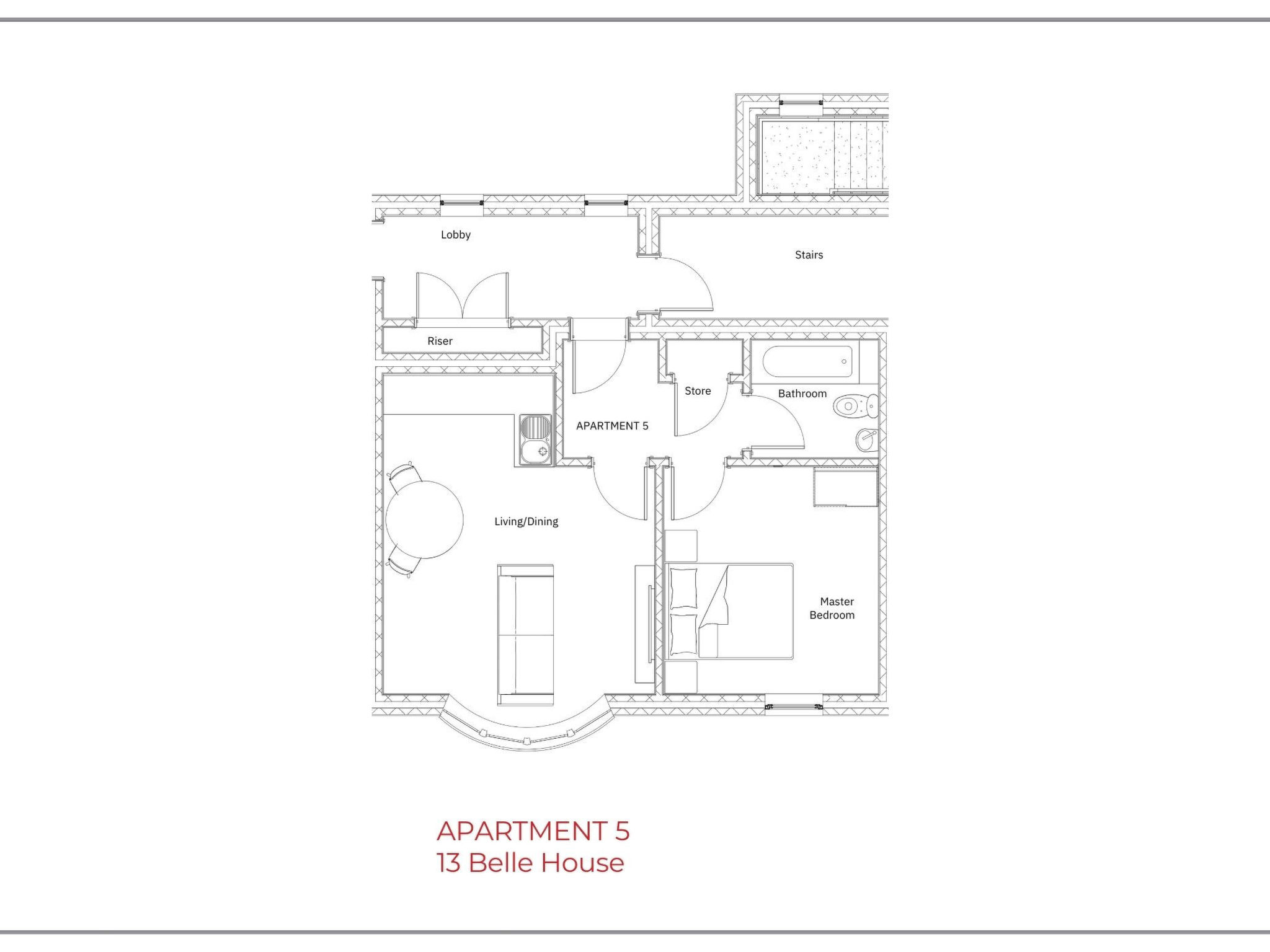 Belle House, Apt 5-Binnen