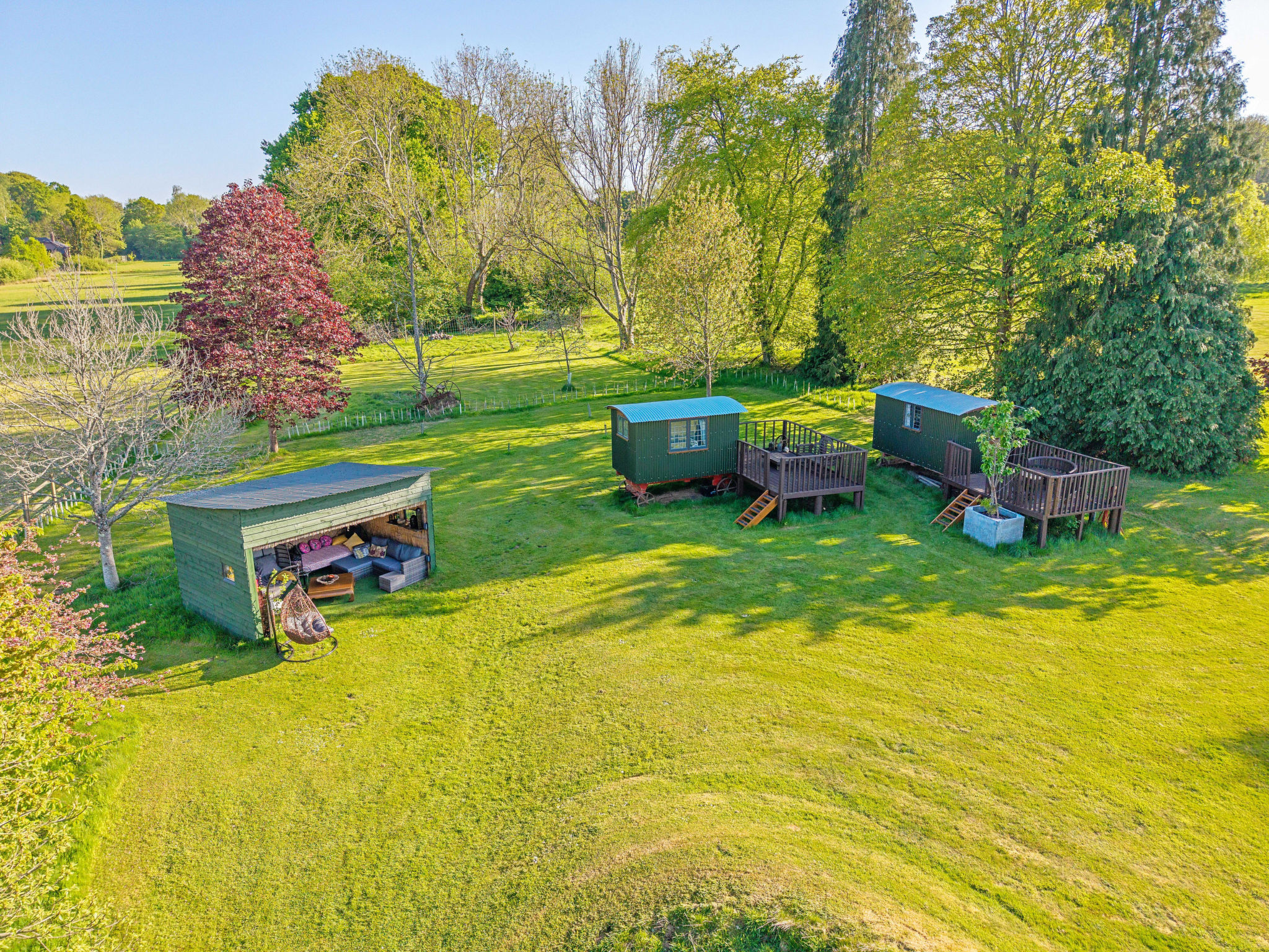 Shepherd's Hut at Hilltop Farm-Buiten