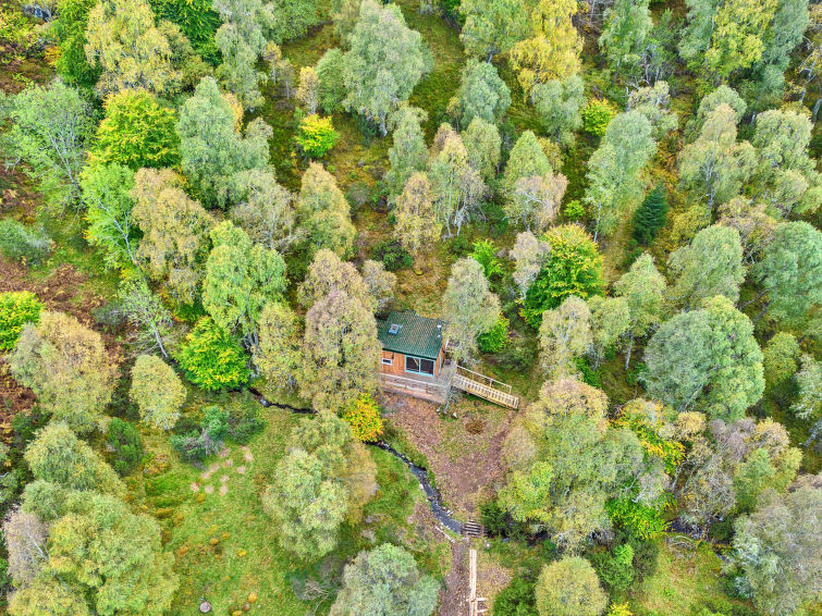 Bergzicht en rust in Cosagach Falls Cabin in Beauly in Beauly