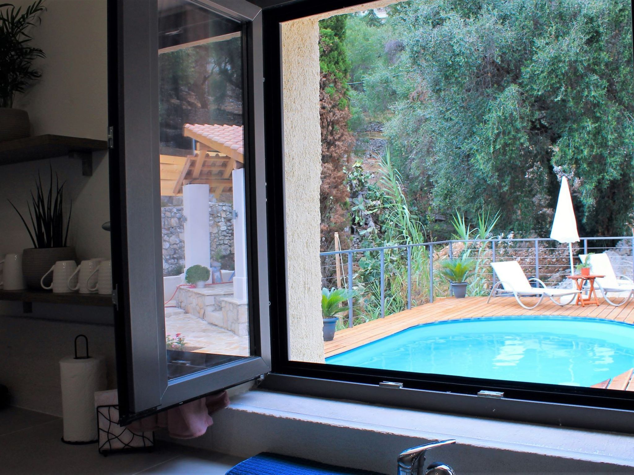 Villa Amfiliki in der Nähe der Agni-Bucht mit privatem Pool-Binnen