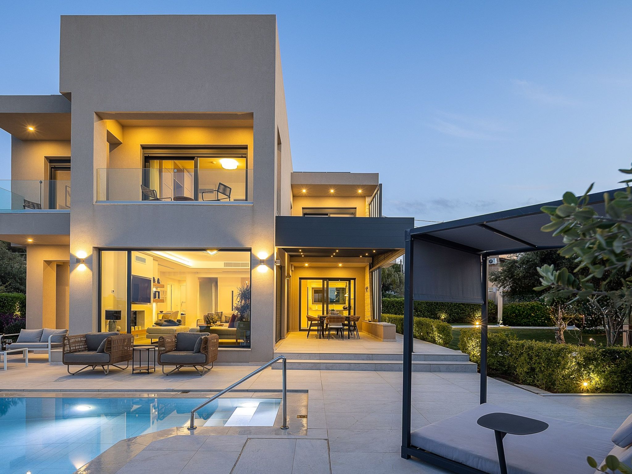 Kalyves Royal Villa-''Gratis''beheizter Pool, Fitnessraum, Meerblick-Binnen