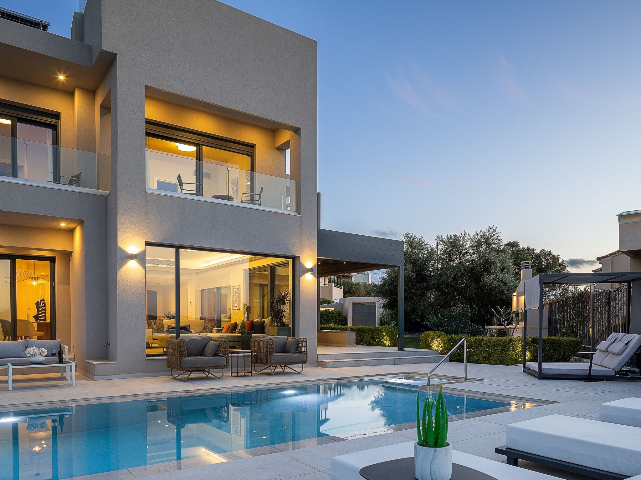 Kalyves Royal Villa-''Gratis''beheizter Pool, Fitnessraum, Meerblick-Binnen