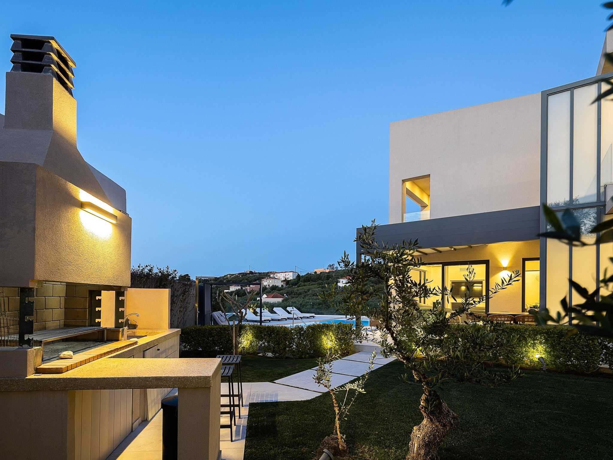 Kalyves Royal Villa-''Gratis''beheizter Pool, Fitnessraum, Meerblick-Binnen