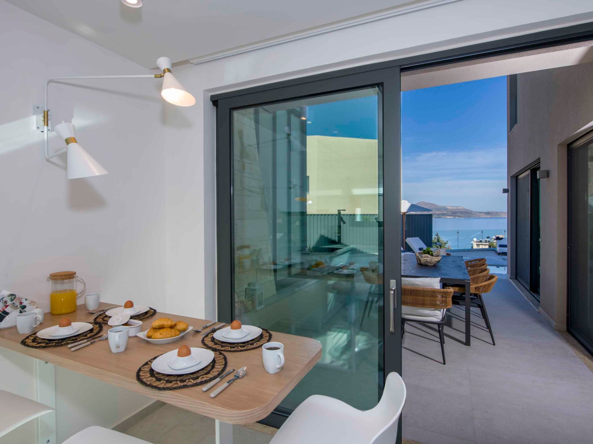 Kalyves Royal Villa-''Gratis''beheizter Pool, Fitnessraum, Meerblick-Binnen