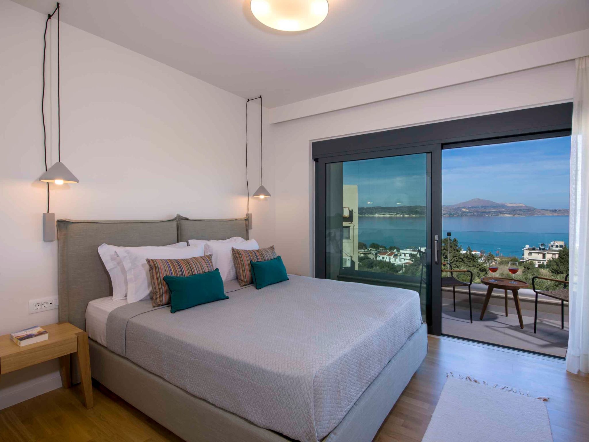 Kalyves Royal Villa-''Gratis''beheizter Pool, Fitnessraum, Meerblick-Binnen