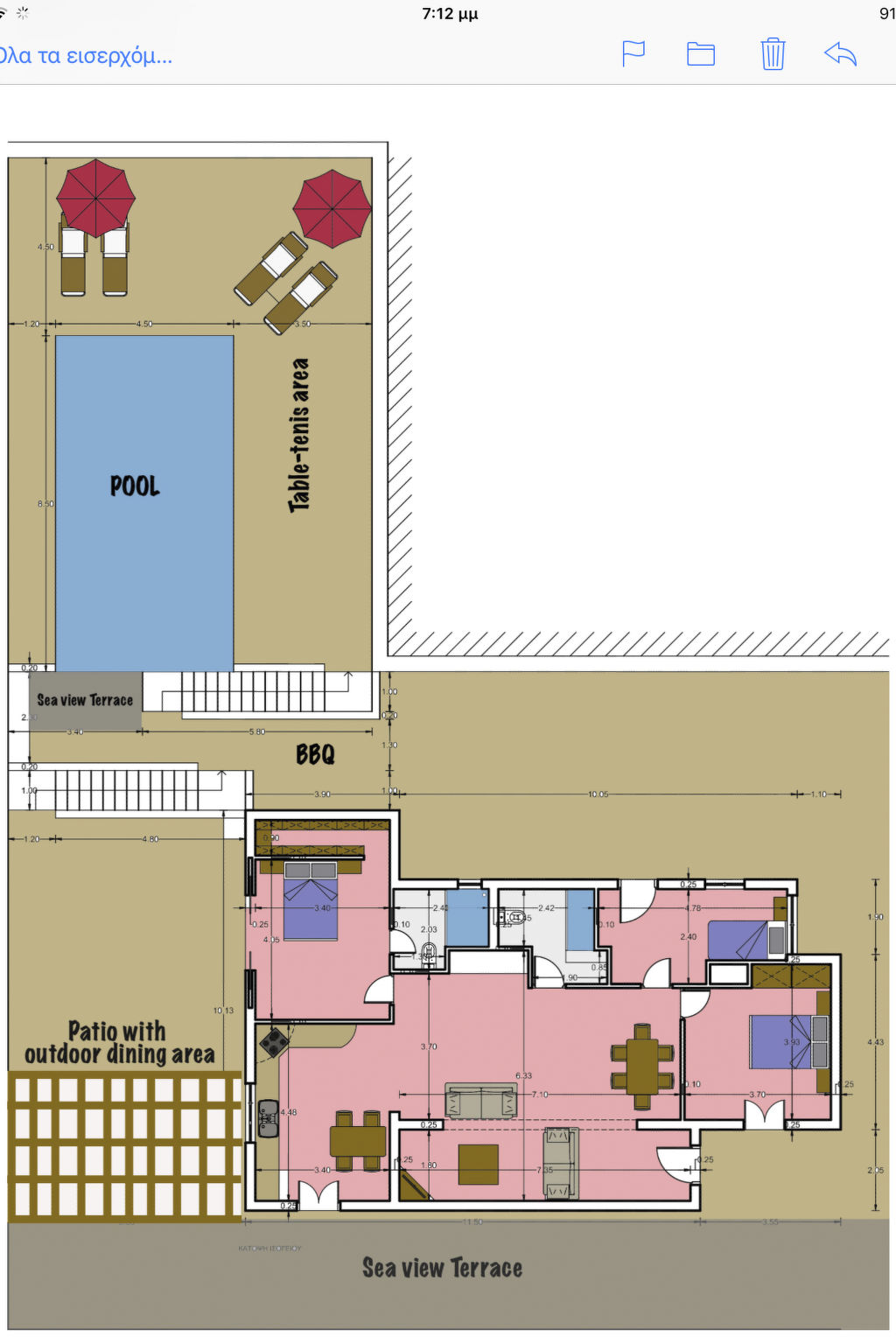 Villa Hera privater Pool Luxus-Dedans